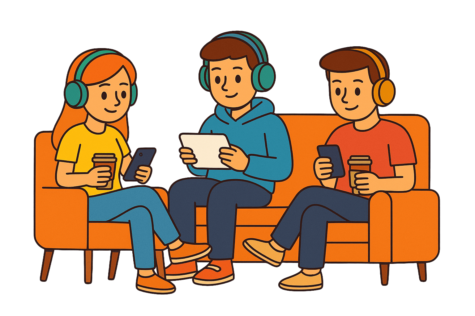 Casual games being played on various devices